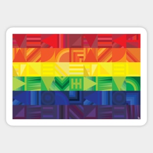 Rainbow Geometric Sticker